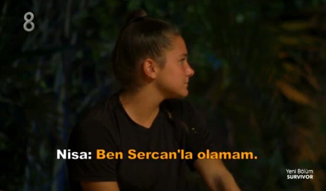 Survivor'da Nisa, Sercan'ın aynı takımda olma isteğini 'Yapamam' diyerek reddetti