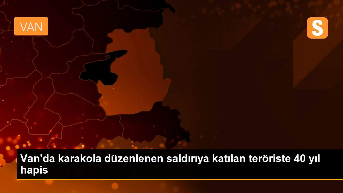 Van\'da karakola düzenlenen saldırıya katılan teröriste 40 yıl hapis