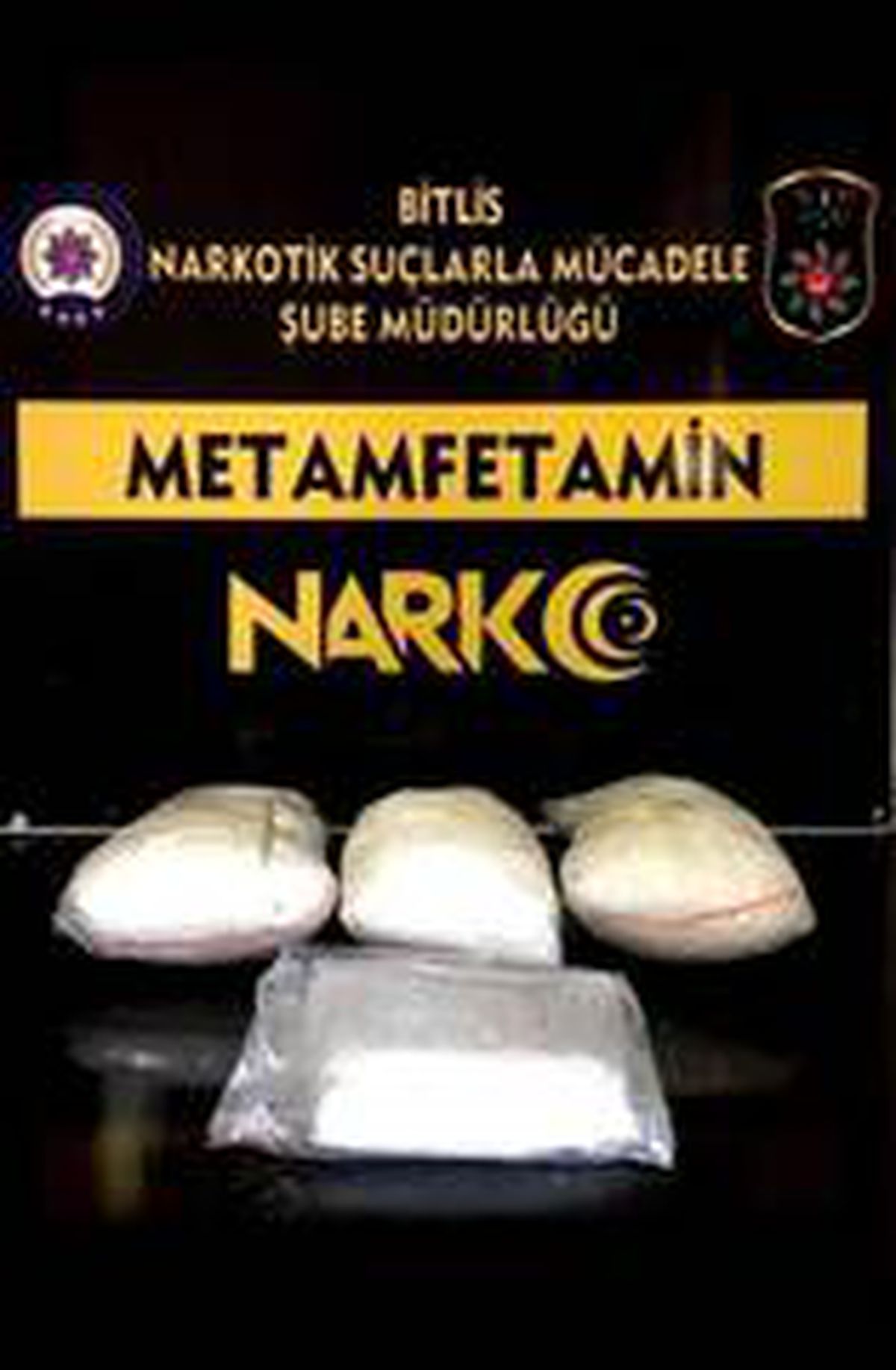 Bitlis\'te 996 gram metanfetamin ele geçirildi