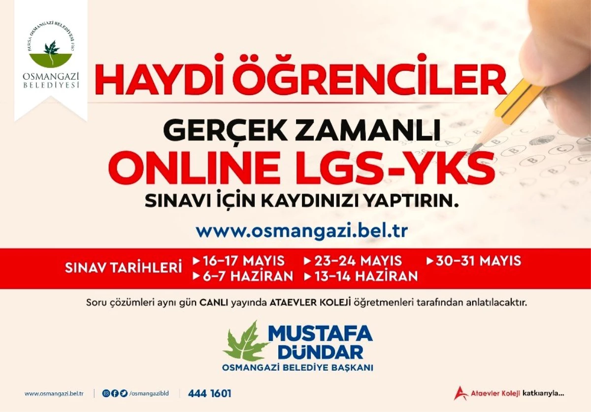 Online sınava rekor katılım