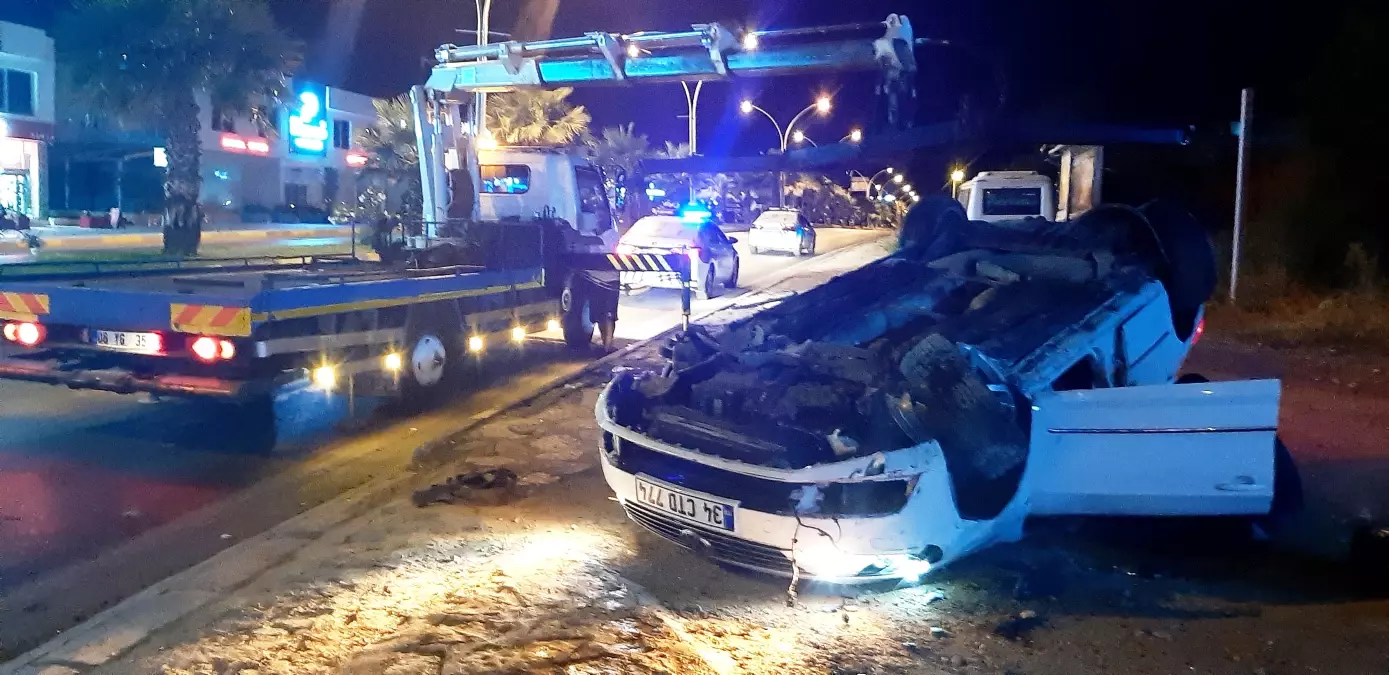 Kavşağa hızlı giren otomobil taklalar attı! Kaza anı saniye saniye kamerada