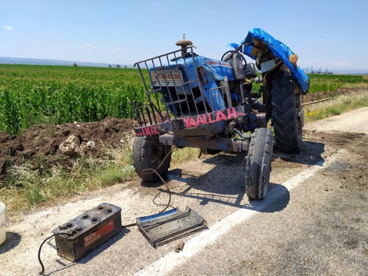 Son Dakika | Devrilen traktörün sürücüsü yaralandı