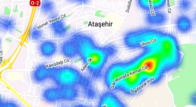 İstanbul'un koronavirüs yoğunluk haritası yayınlandı! Bu ilçelere dikkat