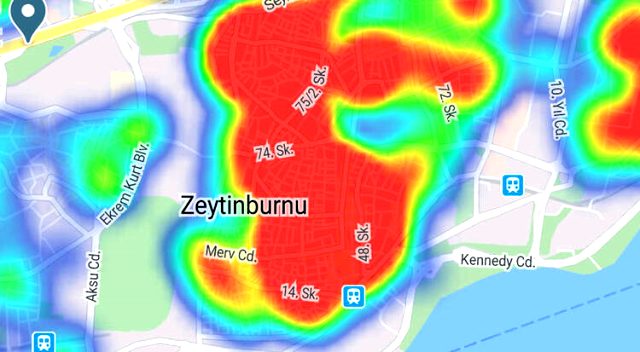 İstanbul'un koronavirüs yoğunluk haritası yayınlandı! İşte en tehlikeli ilçeler