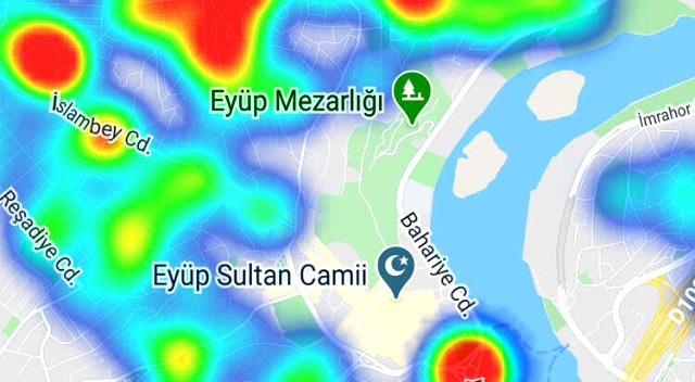 İstanbul'un koronavirüs yoğunluk haritası yayınlandı! İşte en tehlikeli ilçeler