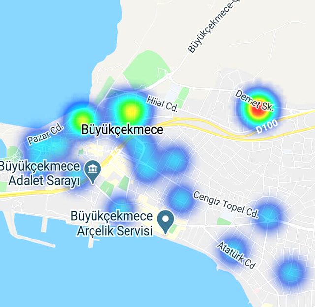 İstanbul'un koronavirüs yoğunluk haritası yayınlandı! İşte en tehlikeli ilçeler