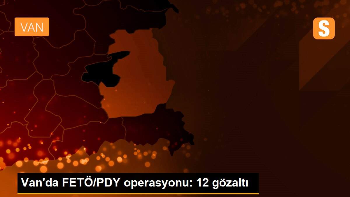 Van\'da FETÖ/PDY operasyonu: 12 gözaltı