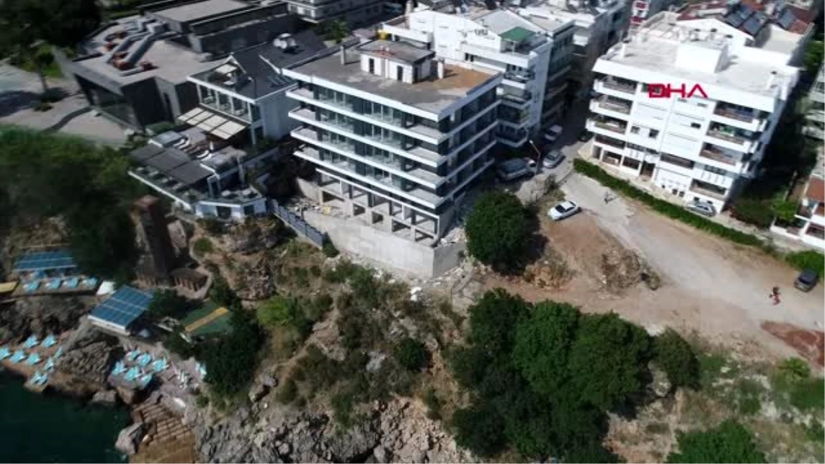 ANTALYA Falezlere sıfır bina inşaatı, yıkım kararına rağmen sürüyor