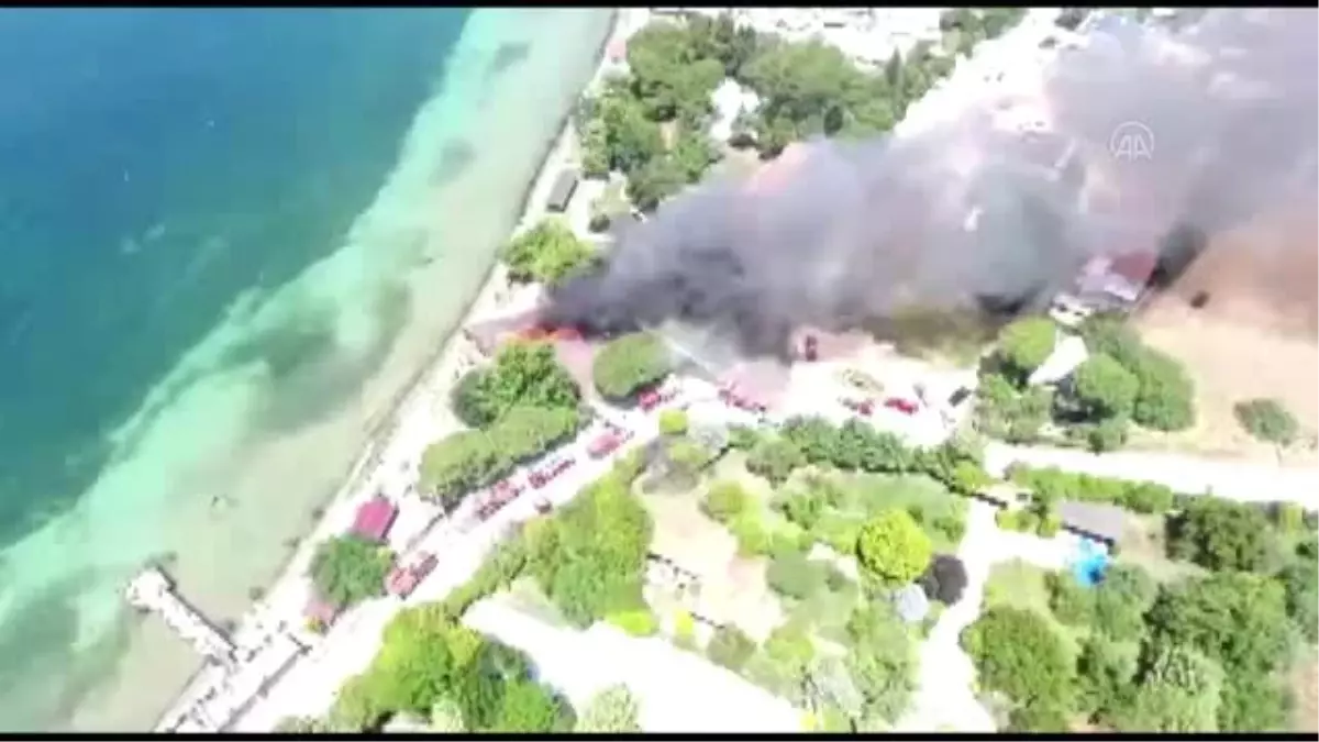 Çanakkale Orman Bölge Müdürlüğüne ait eğitim merkezinde yangın