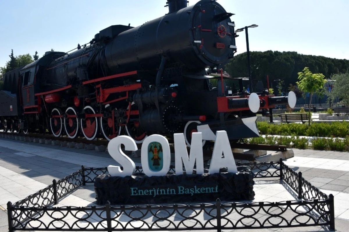 Maden kenti Soma şehir yazılarıyla güzelleşiyor