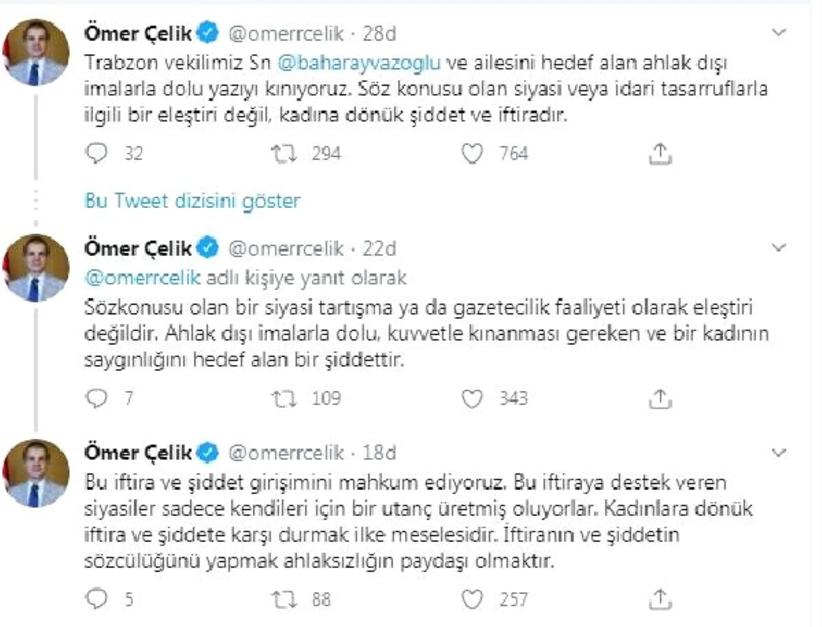 Son dakika haberleri... AK Parti Sözcüsü Çelik: Ahlak dışı imalarla dolu yazıyı kınıyoruz