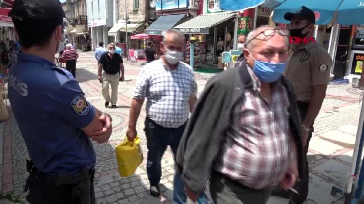 Edirne\'de trafiğe kapalı caddelere maskesiz giriş yasağı