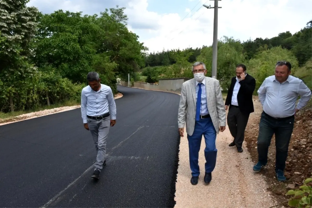 İnönü Yukarı Ilıca Havuzlar yolunda asfalt çalışması tamamlandı