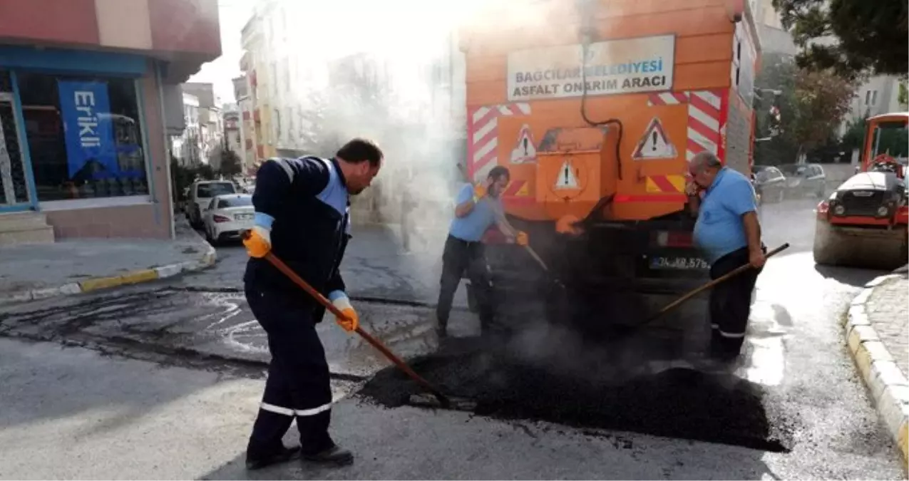 Pandemi\'de Bağcılar yolları yenilendi