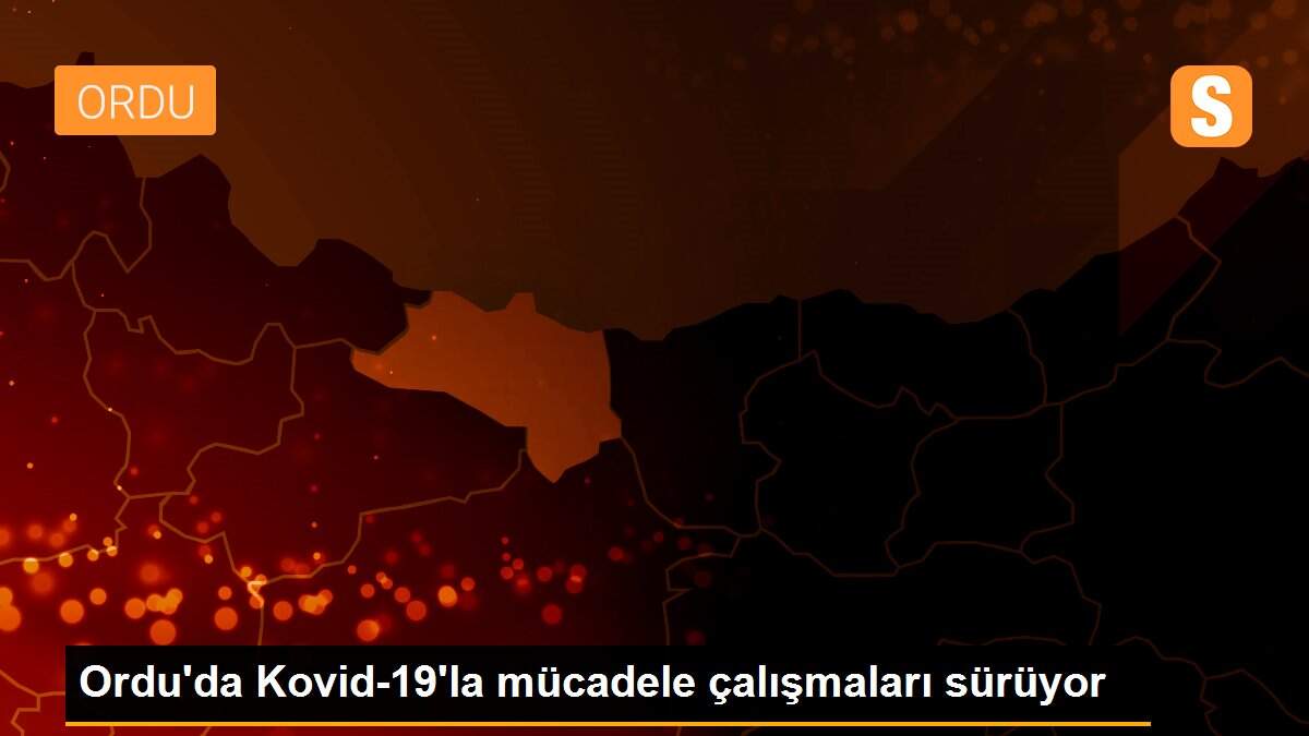 Ordu\'da Kovid-19\'la mücadele çalışmaları sürüyor