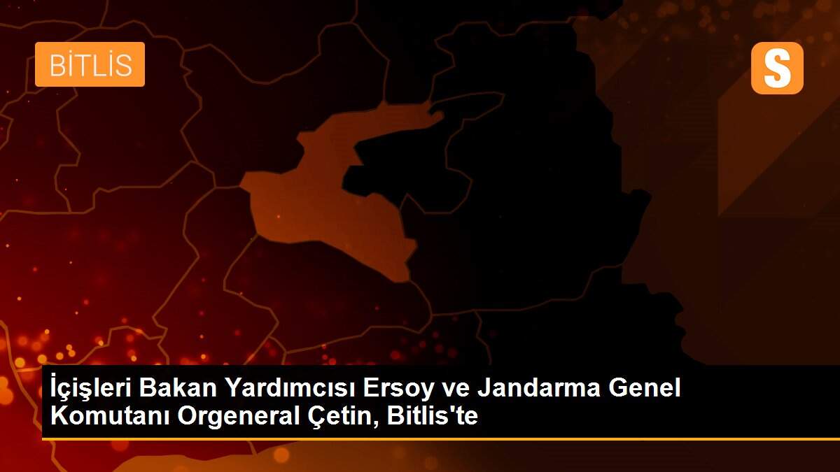 İçişleri Bakan Yardımcısı Ersoy ve Jandarma Genel Komutanı Orgeneral Çetin, Bitlis\'te