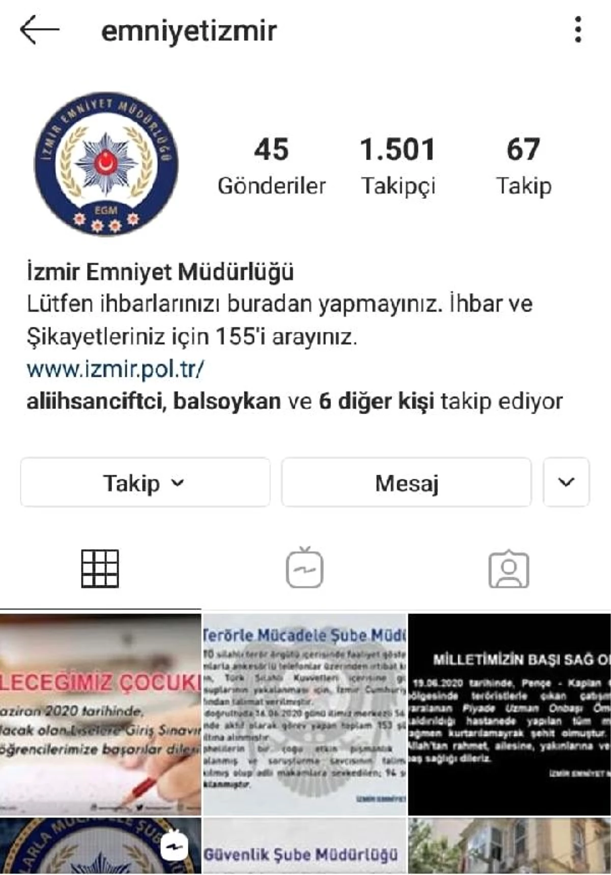 İzmir Emniyeti, artık sosyal medyada