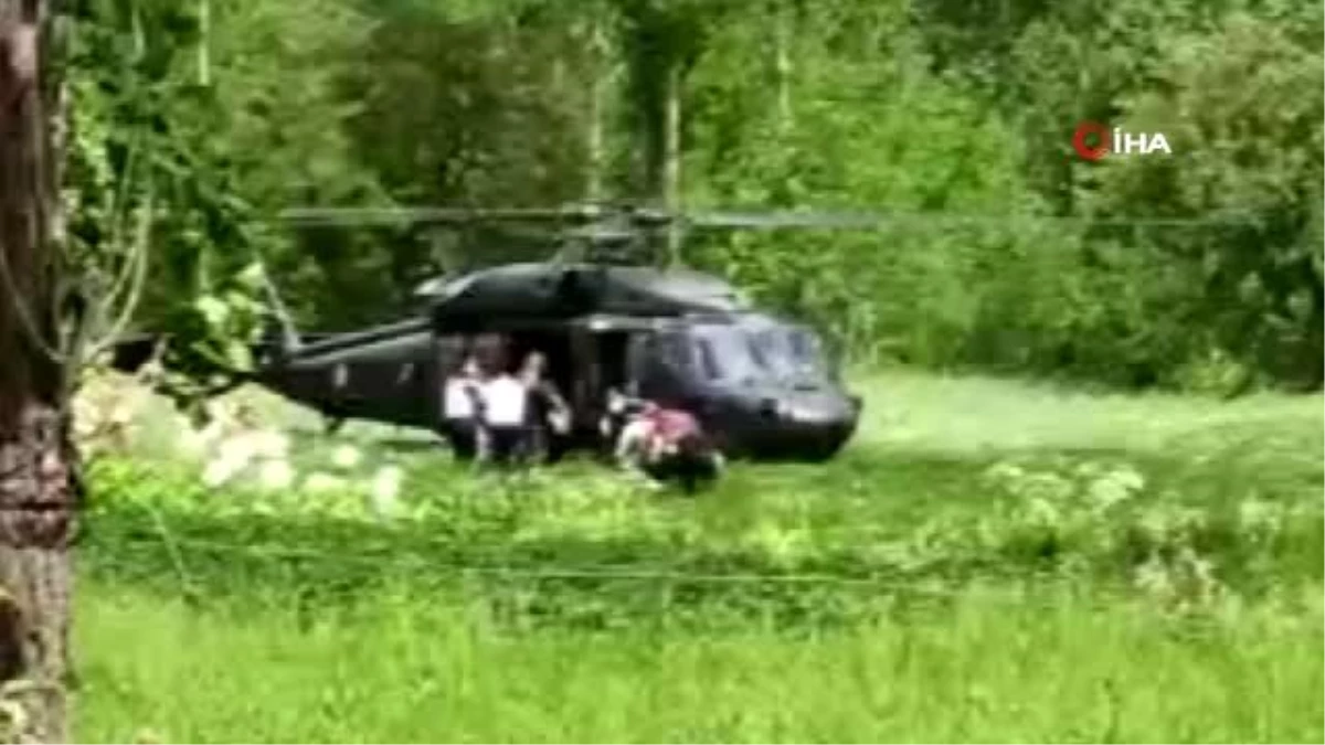 LGS\'ye giren köy öğrencilerinin imdadına jandarma helikopteri yetişti