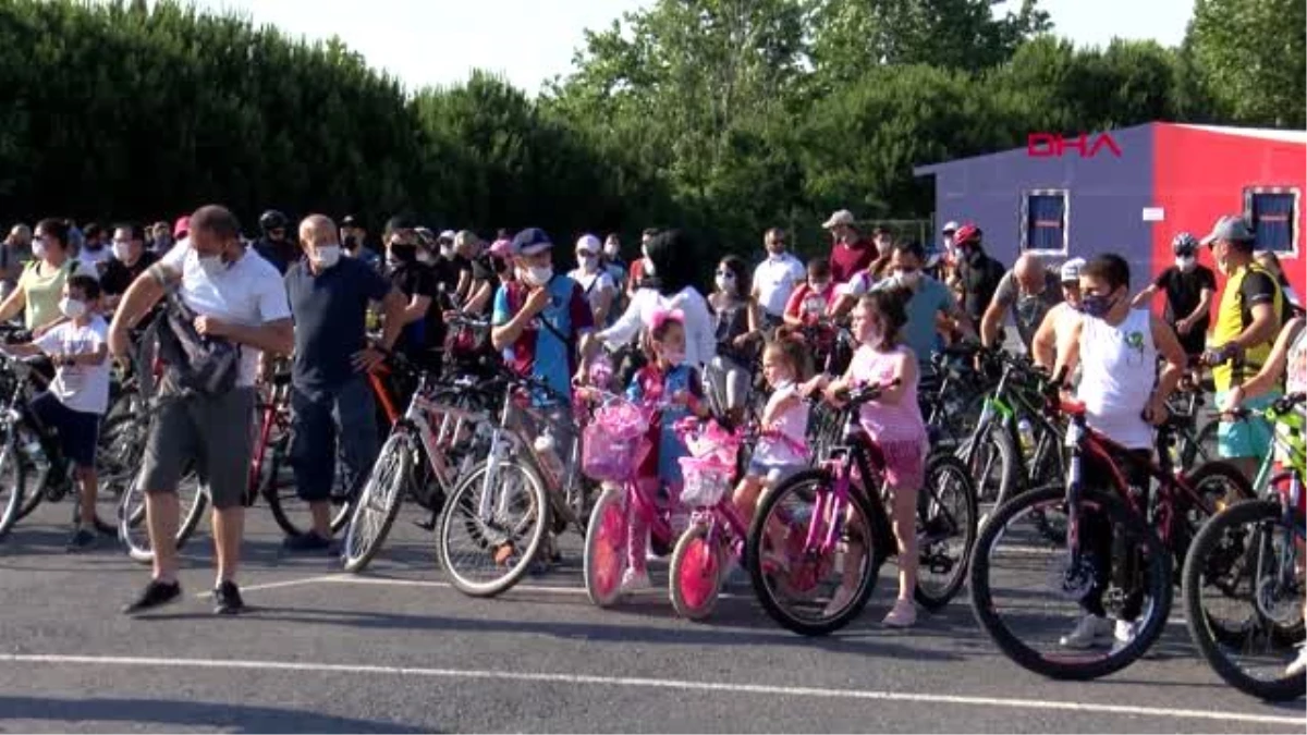 İSTANBUL-Silivri\'de pedallar sağlık için çevrildi