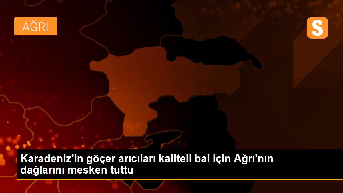 Karadeniz\'in göçer arıcıları kaliteli bal için Ağrı\'nın dağlarını mesken tuttu