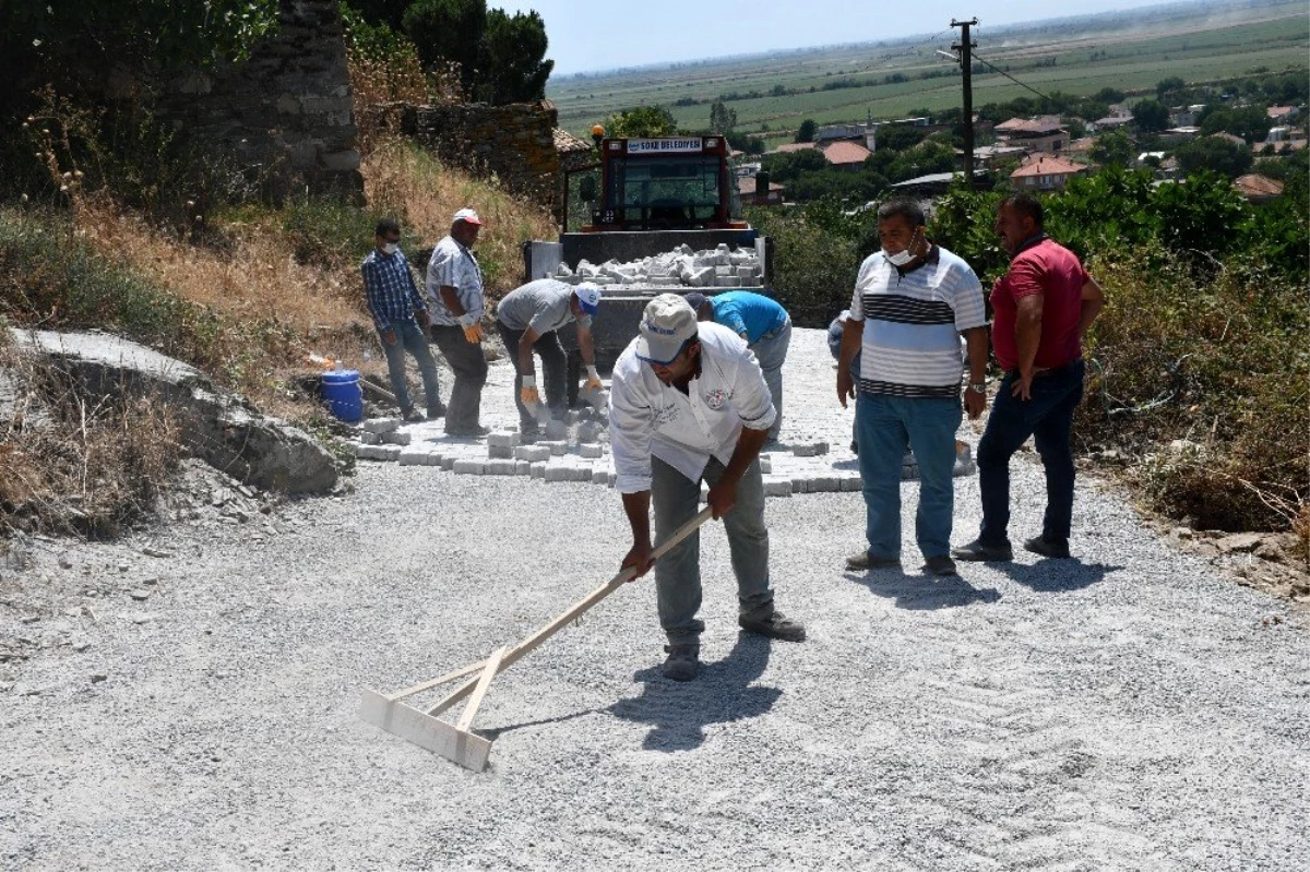Söke Belediyesi Burunköy Mahallesi mezarlık yolundaki çalışmaları tamamlandı