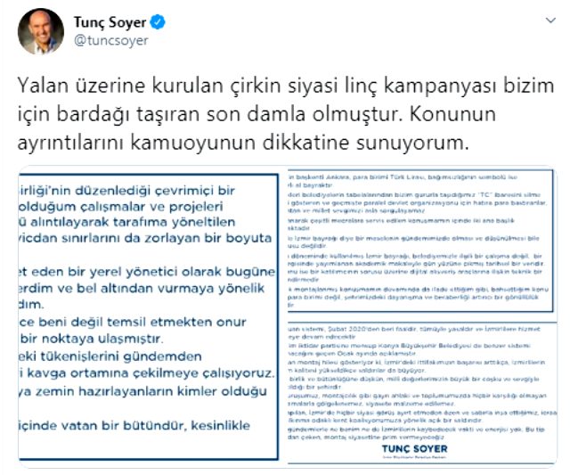 Tunç Soyer, 'İzmir bayrağı' ve 'İzmir parası' iddialarını yalanladı
