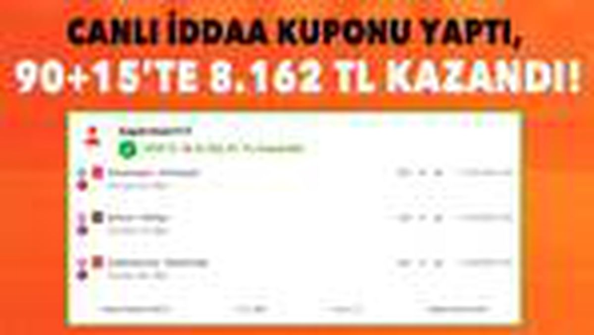 Canlı iddaa kuponu ile 8.162 TL kazandı! 90+15\'te Galatasaray golü yediğinde...