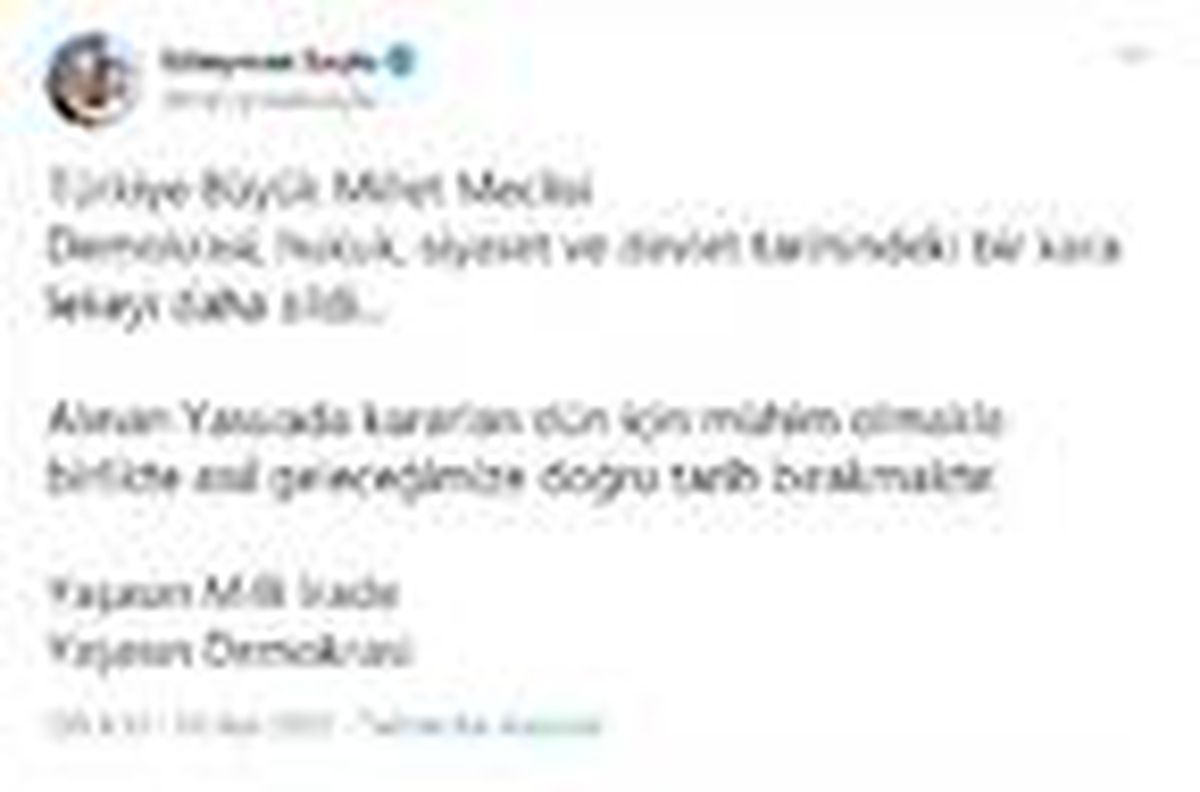 Bakan Soylu: TBMM, kara lekeyi sildi