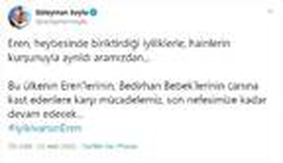 Bakan Soylu\'dan \'Eren Bülbül\' paylaşımı