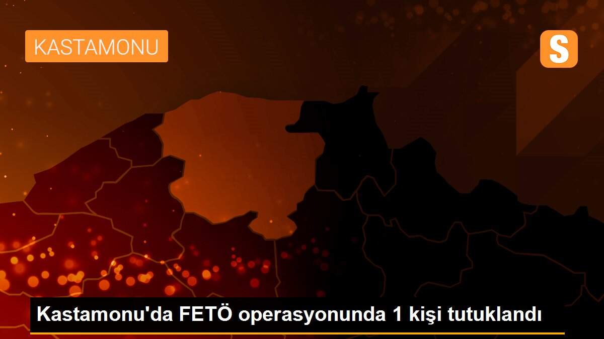 Kastamonu\'da FETÖ operasyonunda 1 kişi tutuklandı