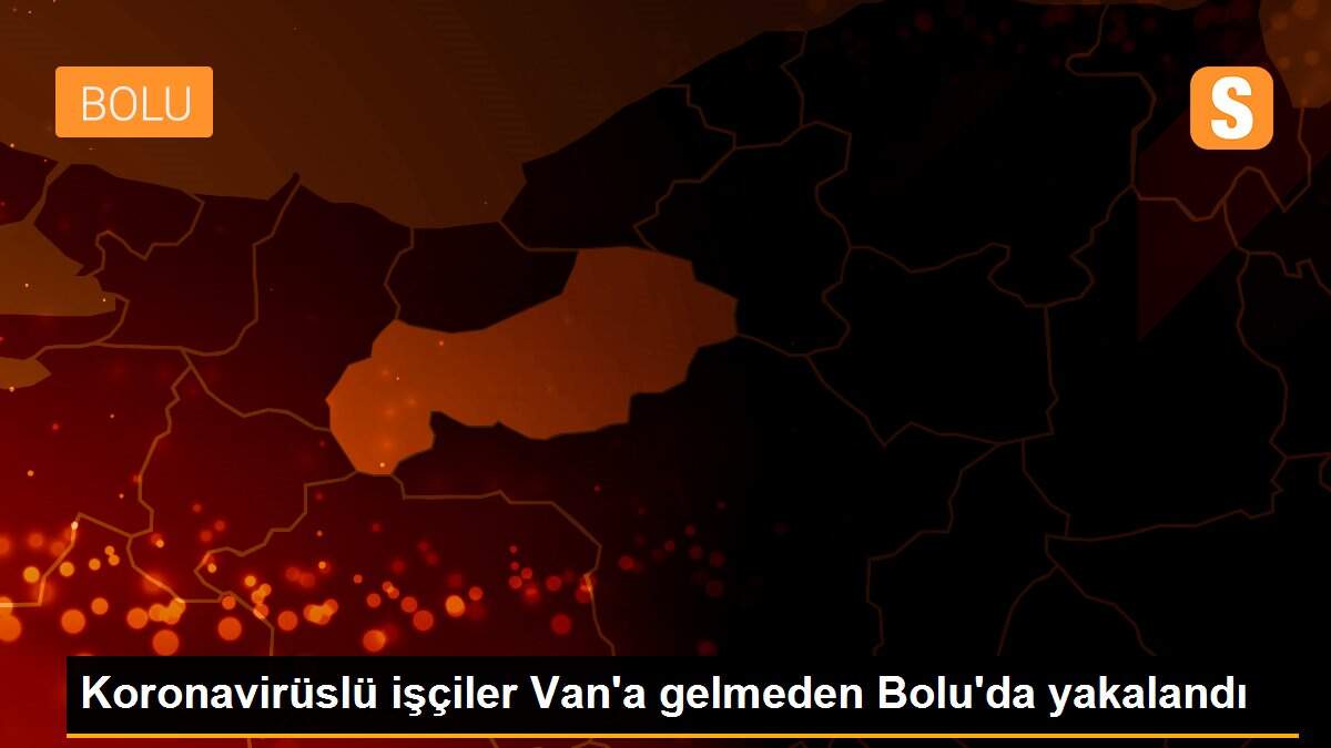 Koronavirüslü işçiler Van\'a gelmeden Bolu\'da yakalandı