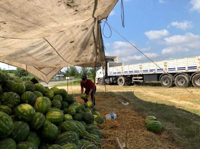 Alıcı ve satıcı tartıştı, nakliyeci 23 ton karpuzla ortada kaldı