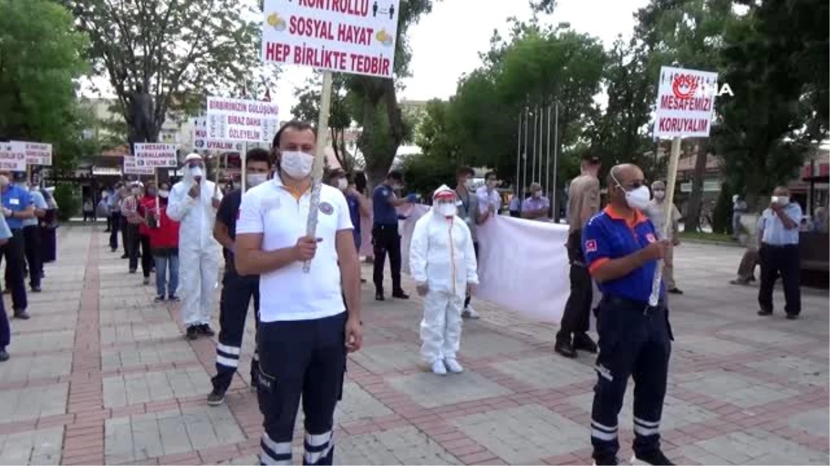 Karaman\'da "Pandemi Farkındalık Yürüyüşü" düzenlendi