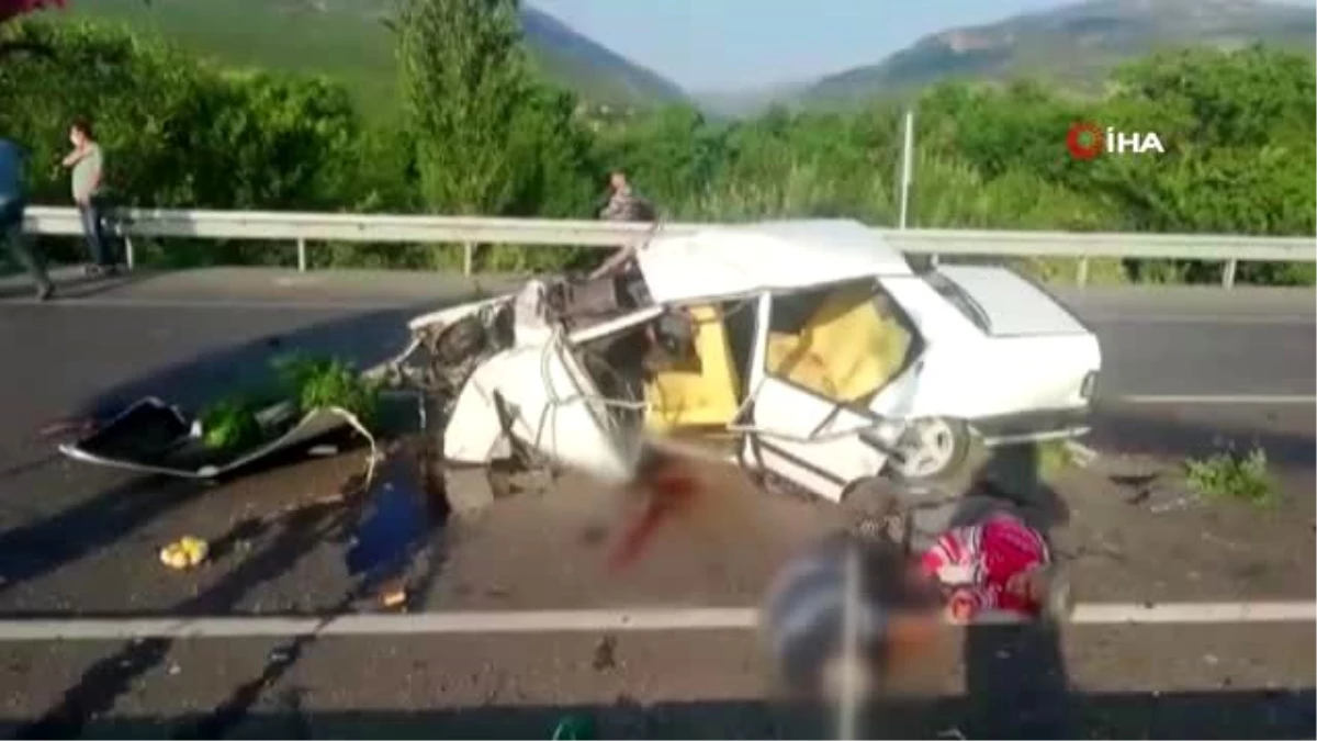 Konya\'da refüje çarpan otomobil takla attı: 3 ölü, 2 yaralı