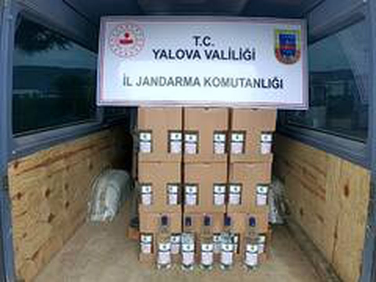 Yalova\'da bin 500 litre kaçak etil alkol ele geçirildi