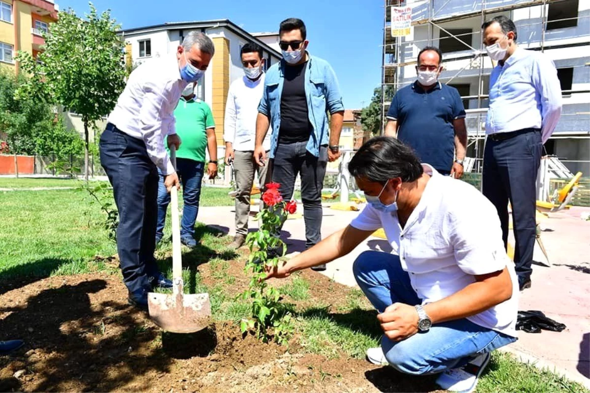 Başkan Çınar, Gül Parkında fideleri toprakla buluşturdu