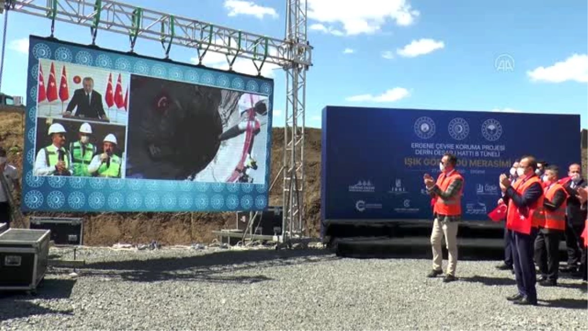 Ergene Çevre Koruma Projesi, Derin Deşarj Hattı B Tüneli Işık Göründü Merasimi - Plaket töreni