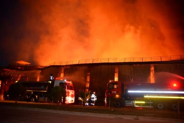 Adana'da nişasta fabrikasında yangın 4 - Son Dakika