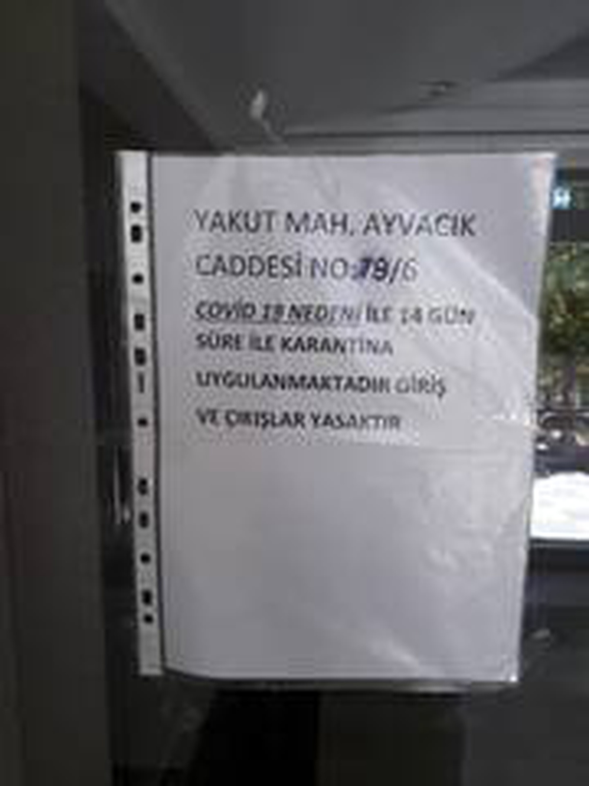 Kayseri\'de bir daire karantina altına alındı