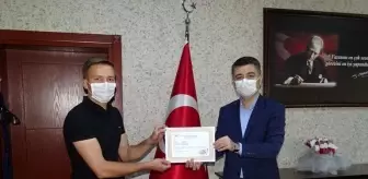 Kaymakam Sürücü'den bekçilere teşekkür belgesi verildi