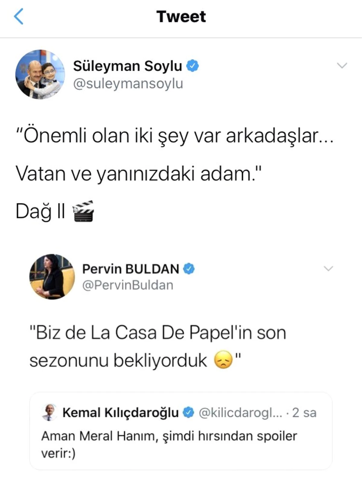 Bakan Soylu\'dan HDP\'li Buldan\'ın paylaşımına Dağ 2\'den alıntıyla gönderme
