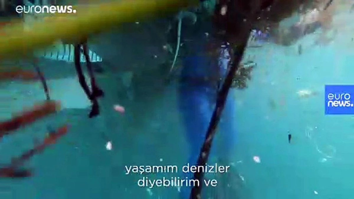 Milli sporcu Ercümen İstanbul Boğazı\'nda daldı: \'Balıklardan çok plastiklerin arasında yüzüyorum\'