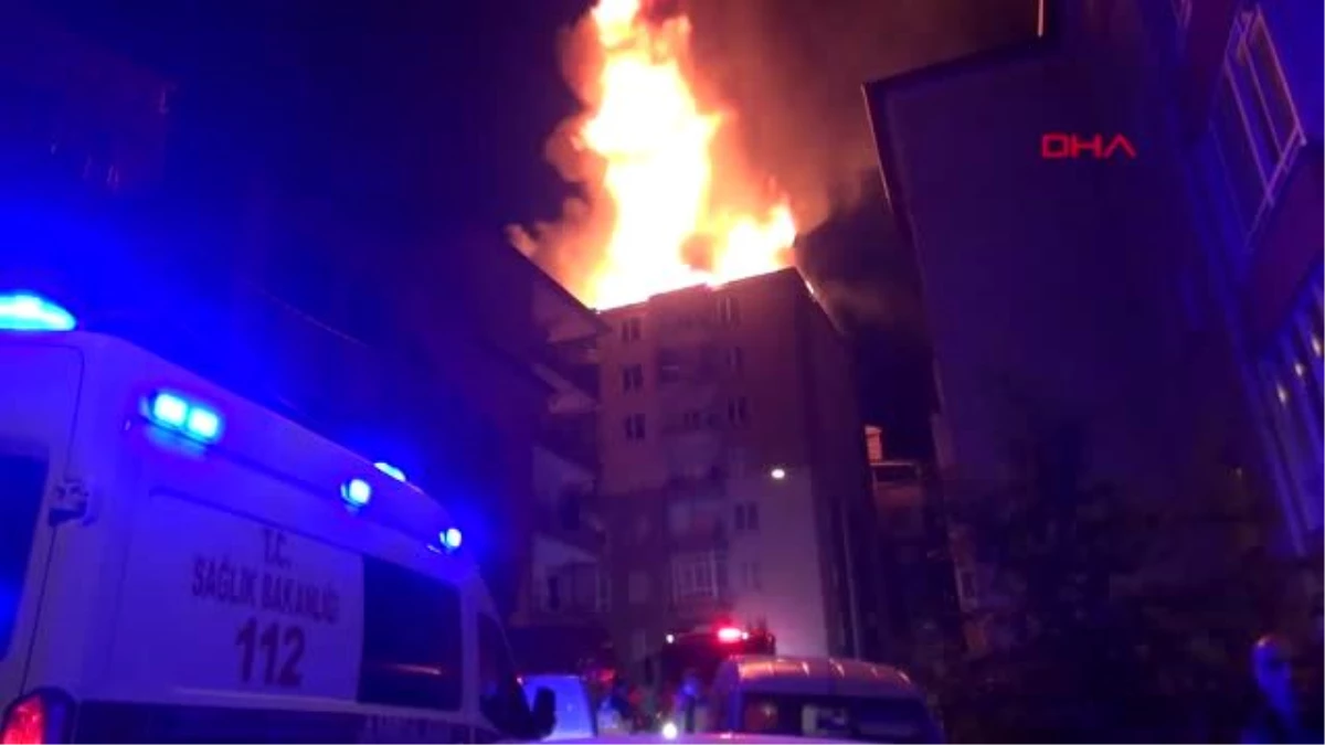 Yozgat\'ta iki sitenin çatısı yandı, binalarda oturanlar tahliye edildi