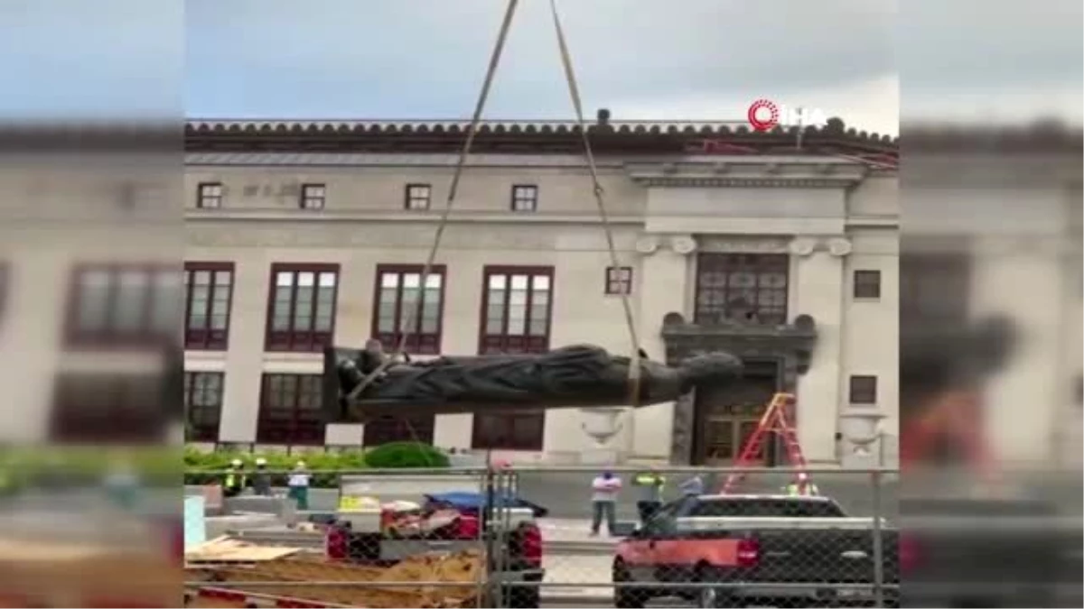 ABD\'de Kristof Kolomb\'un heykeli kaldırıldı