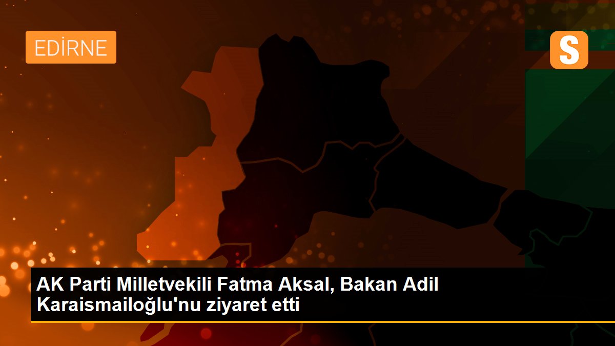 AK Parti Milletvekili Fatma Aksal, Bakan Adil Karaismailoğlu\'nu ziyaret etti