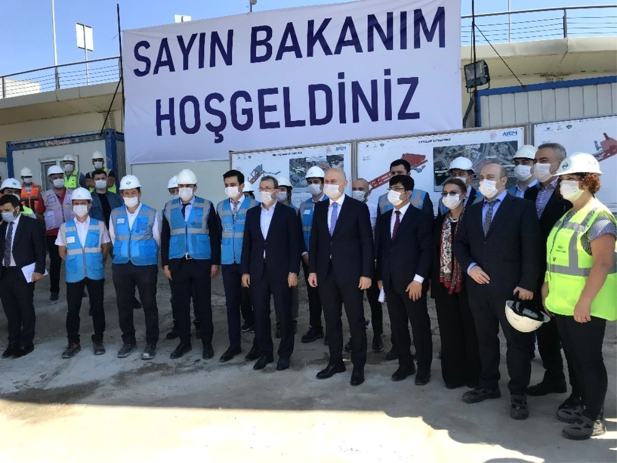 Bakan Karaismailoğlu havalimanı metro inşaatını denetledi