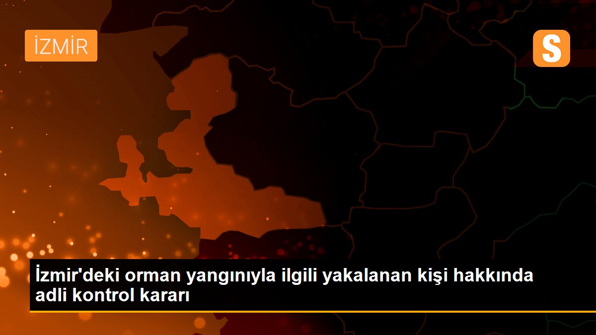 İzmir\'deki orman yangınıyla ilgili yakalanan kişi hakkında adli kontrol kararı