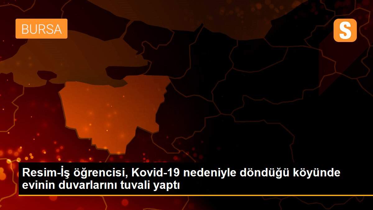 Resim-İş öğrencisi, Kovid-19 nedeniyle döndüğü köyünde evinin duvarlarını tuvali yaptı