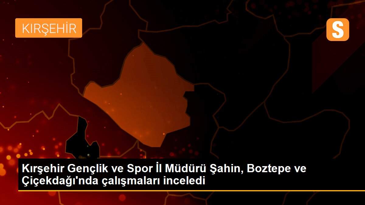 Kırşehir Gençlik ve Spor İl Müdürü Şahin, Boztepe ve Çiçekdağı\'nda çalışmaları inceledi