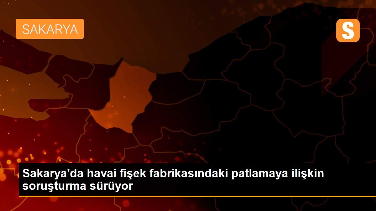 Sakarya\'da havai fişek fabrikasındaki patlamaya ilişkin soruşturma sürüyor